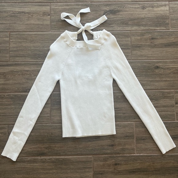 Nordstrom ribbed bow tie top - Picture 1 of 2